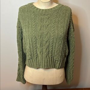 Pink Republic Olive Cable Knit Sweater